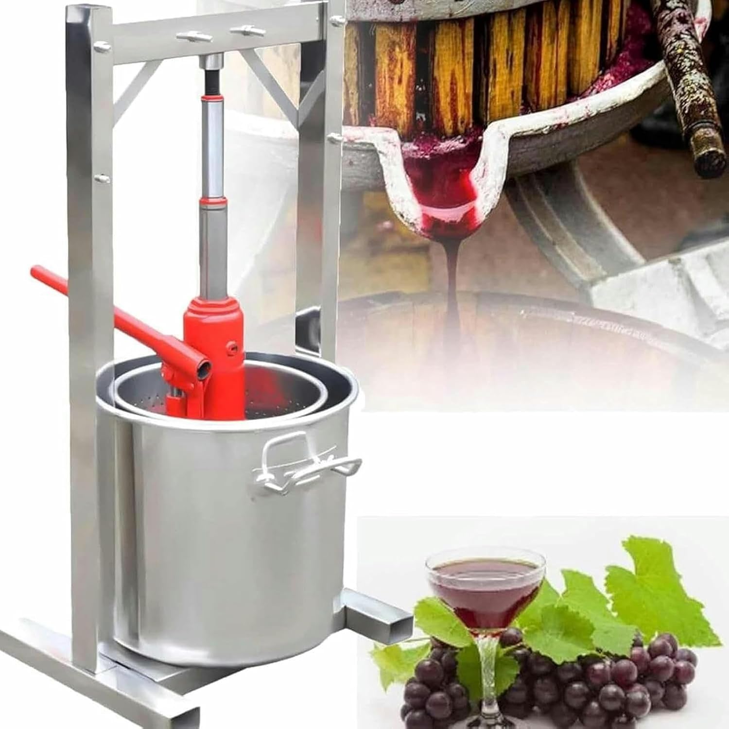 12/22/36 L Juice Manual, Grape Crusher for Wine Elaboration, Fruit Wine Press, Fruit Juice Polishing, for Family Restaurants with Chile and Honey ~/Honey ~