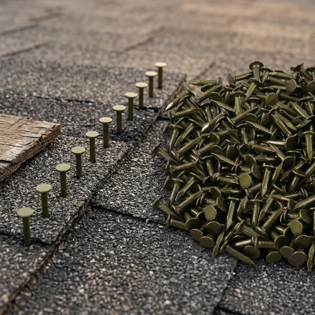 Roofing Nails 3/4 Inch 300 Pcs Coated Steel for Asphalt Tile