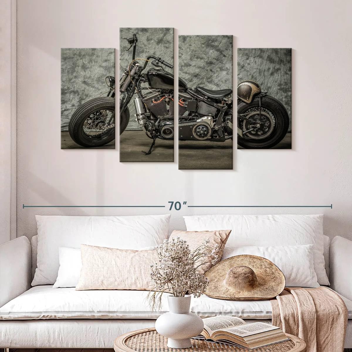 Amazon.com: ElephantStock Harley Davidson Chopper Wall Art