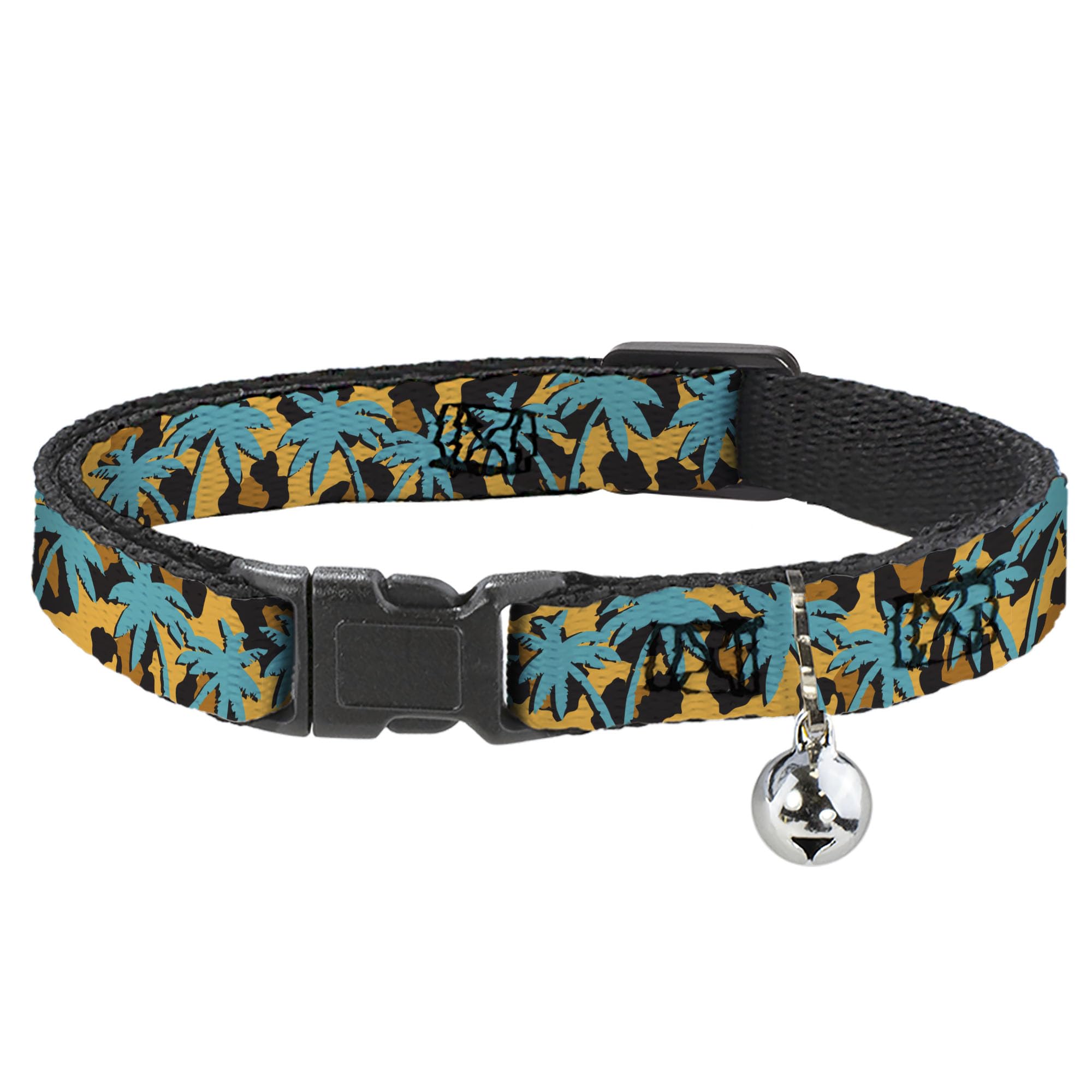 Collar para gato Buckle-Down de palmeras con acabados de alta resistencia y seguridad