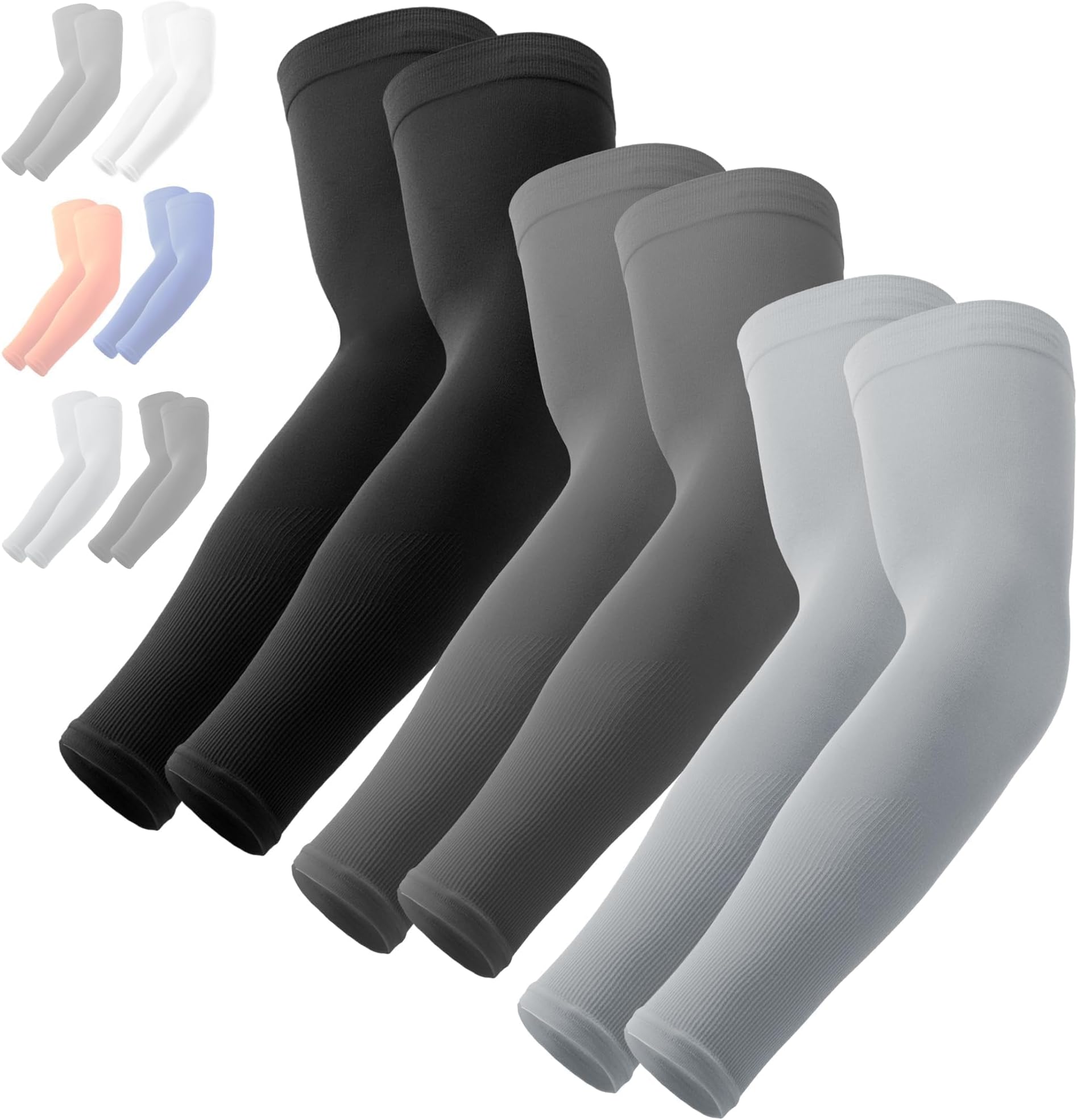 UV Sun Protection Arm Sleeves - Compression Arm Sleeve, UV Arm Sleeves Men, Women - Golf Cooling Sleeves