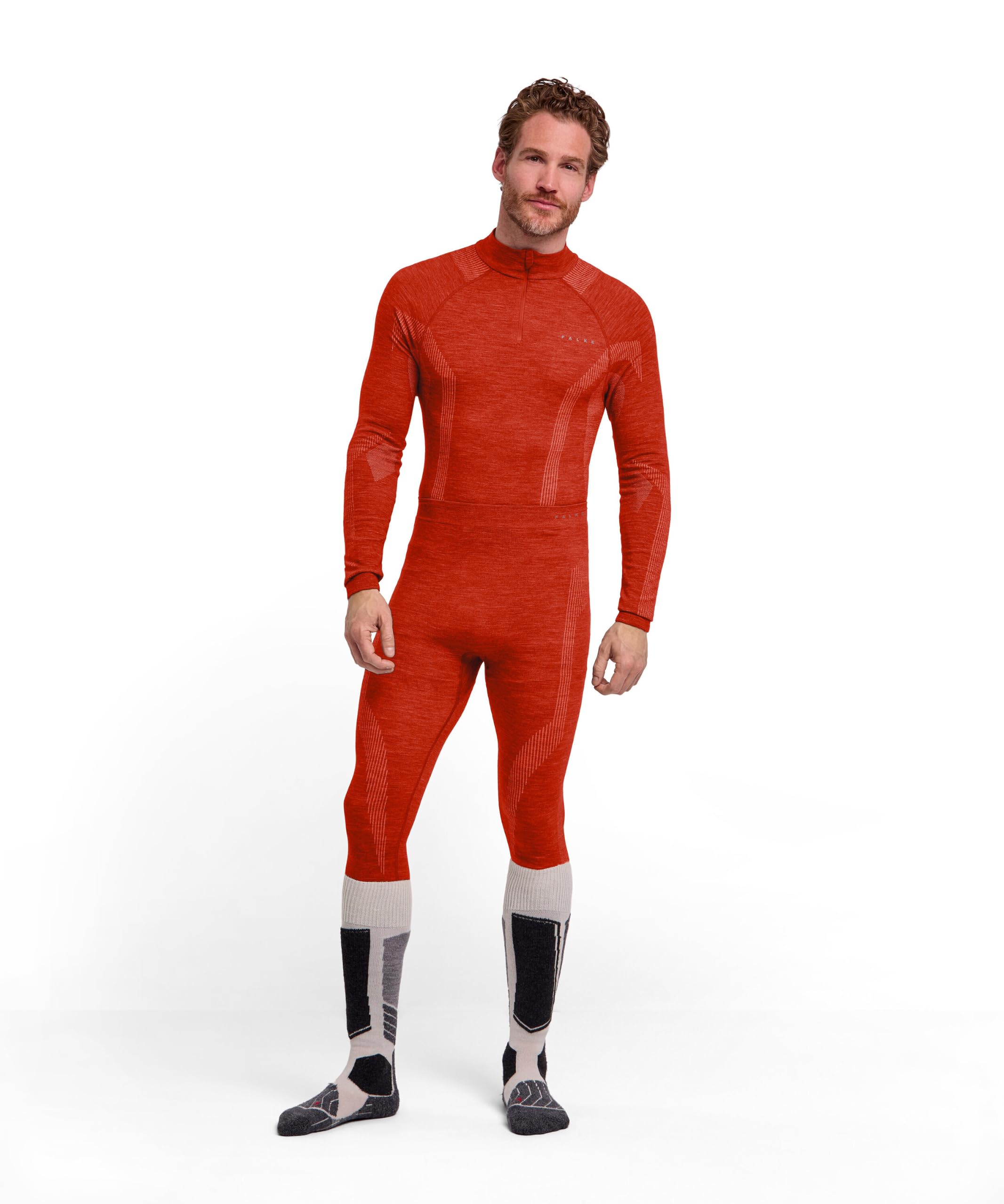 FALKE homme Wool-Tech Long sous-vêtement technique legging sport pour temps froid à très froid respirant régulation climatique anti-odeur durable laine fil fonctionnel 1 pièce