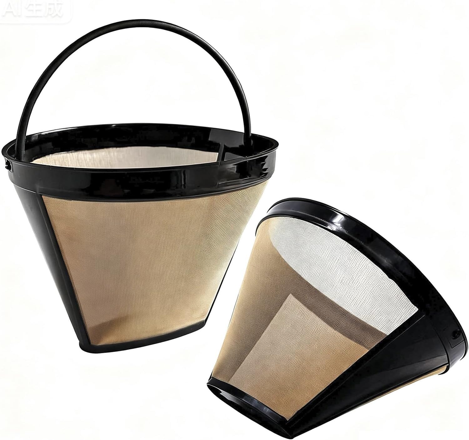 2 Pack Reusable Coffee Filters Compatible with Drew Barrymore, Cone Coffee Filters #4, Permanent Filter Replace Paper Filter, Enhances Flavor, Durable and Easy to Clean, for Machine and Brewers