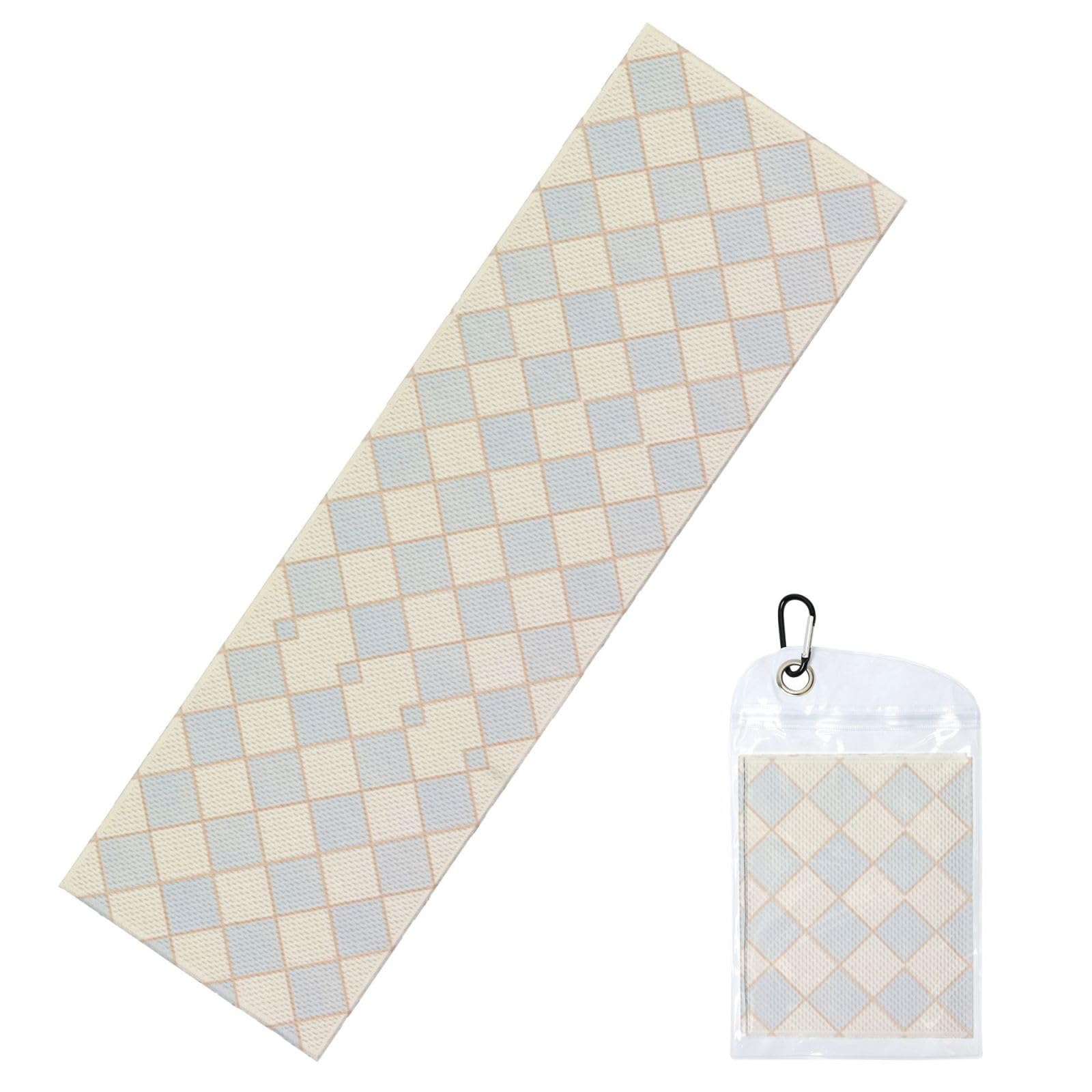 DUYIOKH Gentle Diamond Tile Print Cooling Towel, Portable Towel for Gym Workout Golf Beach World Cup Sports Hot Weather