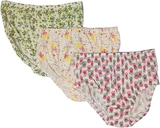 بانتي كيلوت مطبوع للنساء قطن 100% 3 قطع مرتفع الخصر ناعم من رويال