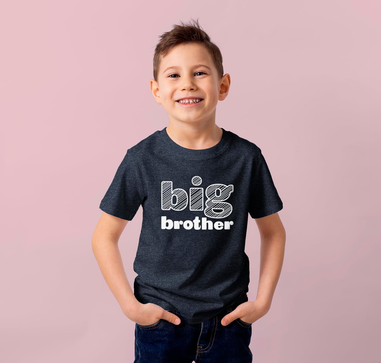Big Brother Shirt for Toddler Promoted to Big Brother Outfit Pregnancy Announcement Reveal Kids T-Shirt image 2