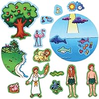 Vista 1 de Little Folk Visuals Beginners Bible: Creation - Figuras precortadas de franela/fieltro, juego de 17 piezas