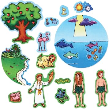 Little Folk Visuals Beginners Bible Creation Precut Felt Pieces, 17 Pieces Set