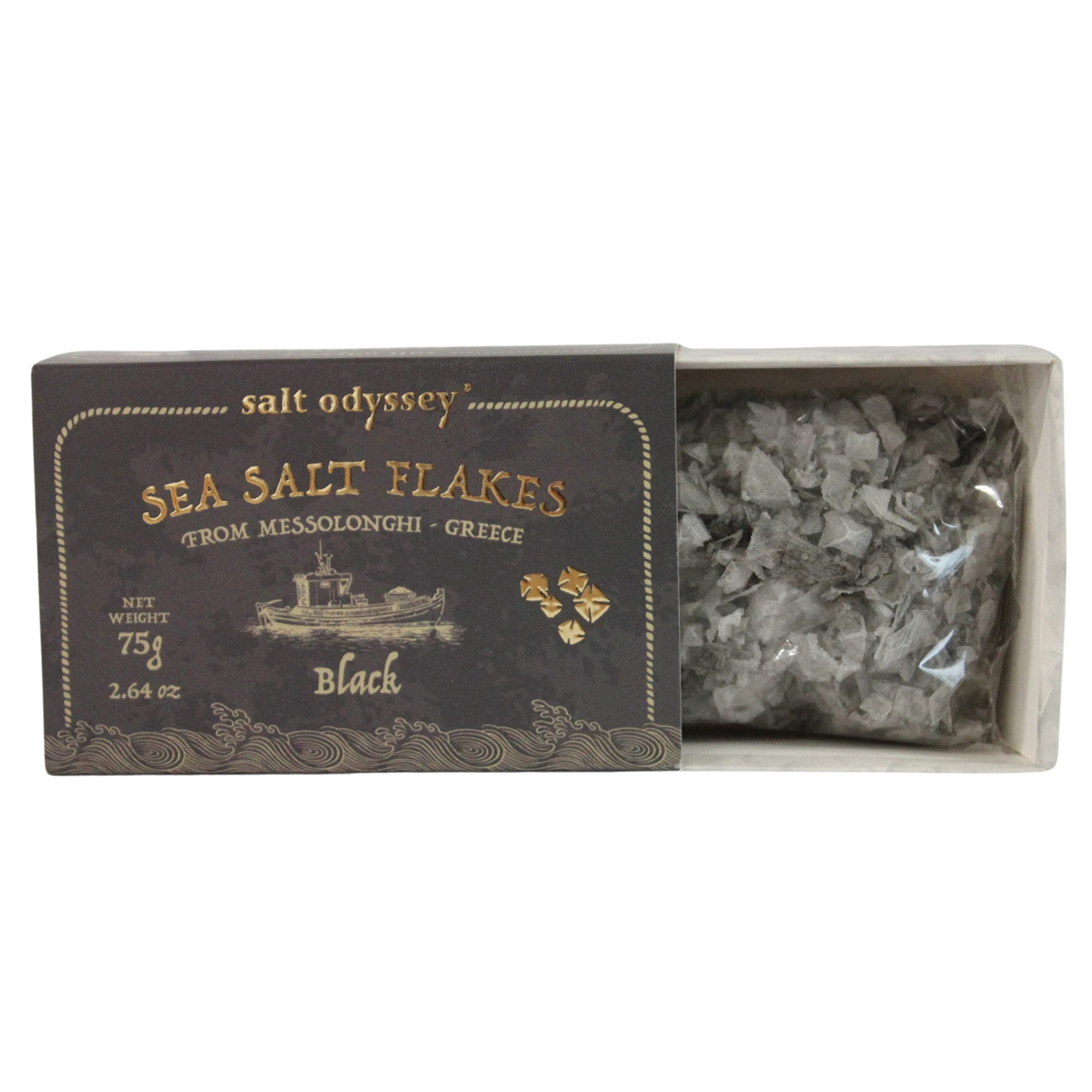 Salt Odyssey Escamas de Sal Marina Negras, Paquete de 3 x 75 g (Total: 225 g) - 4