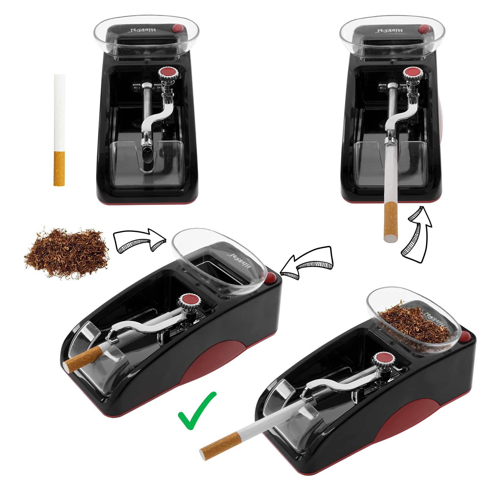 HIBRON Machine automatique a rouler cigarettes Tubeuse cigarettes electrique roulese cigarette : Amazon.fr: Mode HIBRON Machine automatique a rouler cigarettes Tubeuse cigarettes electrique roulese cigarette : Amazon.fr: Mode