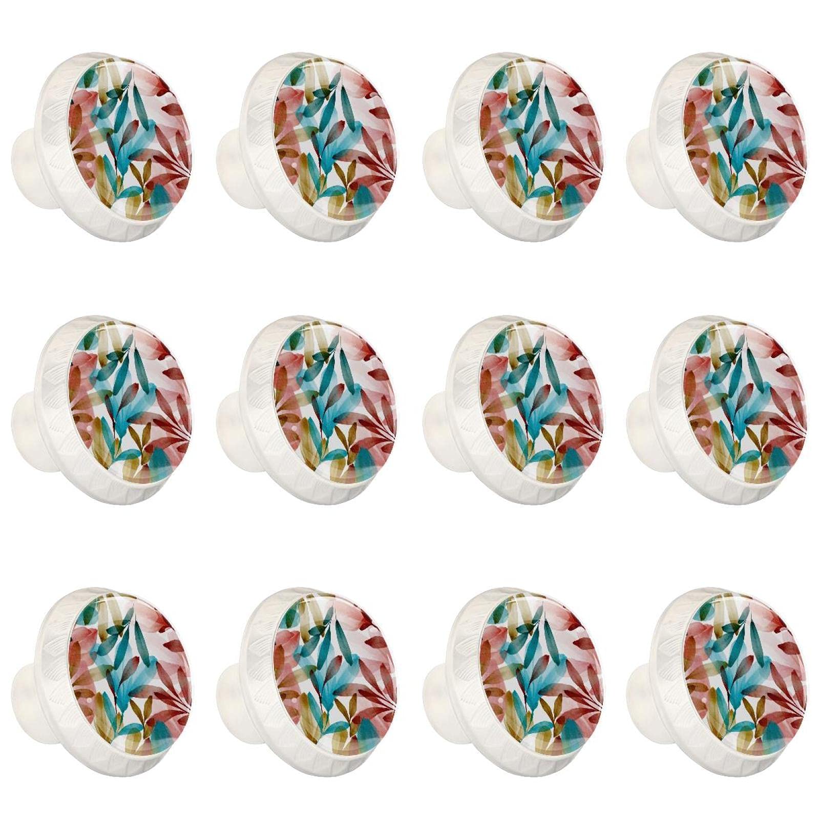 Boutons de cuisine ronds style peinture chinoise pour tiroir et commode (Lot de 12)