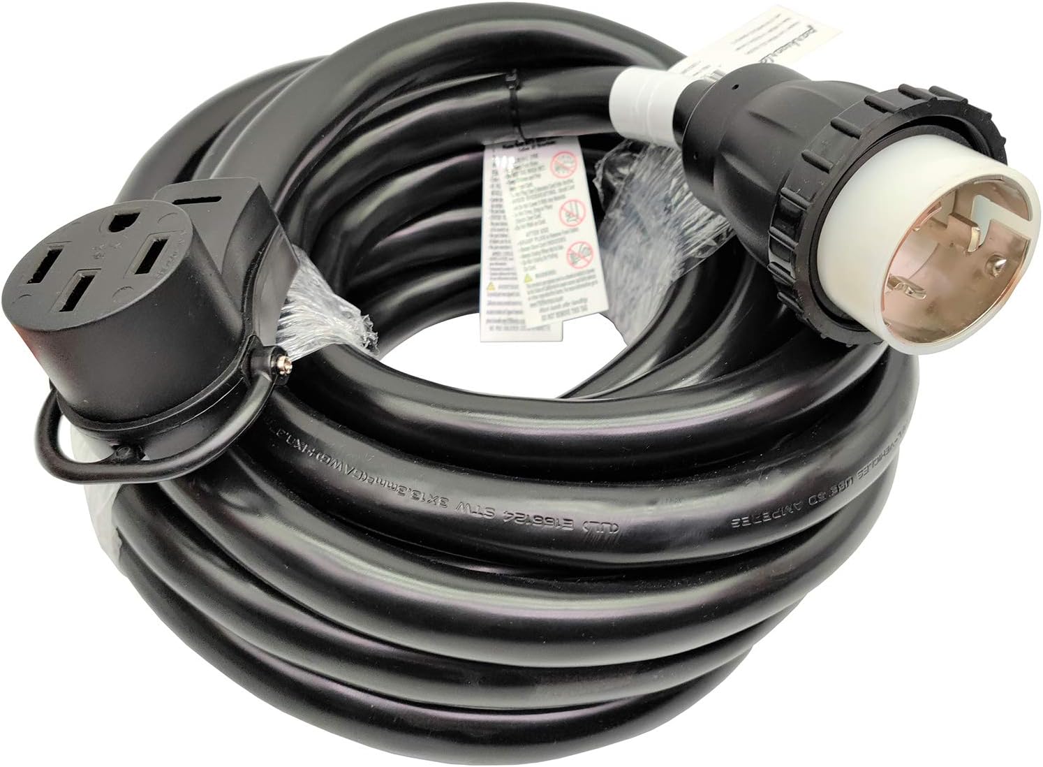 Parkworld 886399 Shore Power 50A to RV & EV Extension Adapter Cord NEMA SS2-50P to 14-50R (30 Feet)