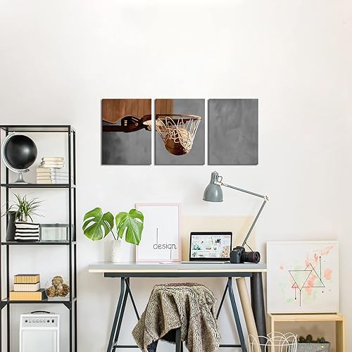 Miniatura 3 de Apicoture Decoración de baloncesto para pared, impresiones de baloncesto deportivo, decoración de pared para adolescentes y niños, sala de estudio,