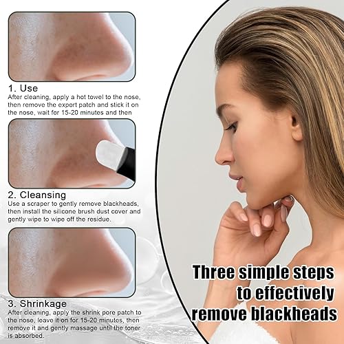 Miniatura 5 de Herramienta de eliminación de puntos negros, removedor de cabeza negra de silicona para nariz, delicada limpieza profunda, herramienta de raspador