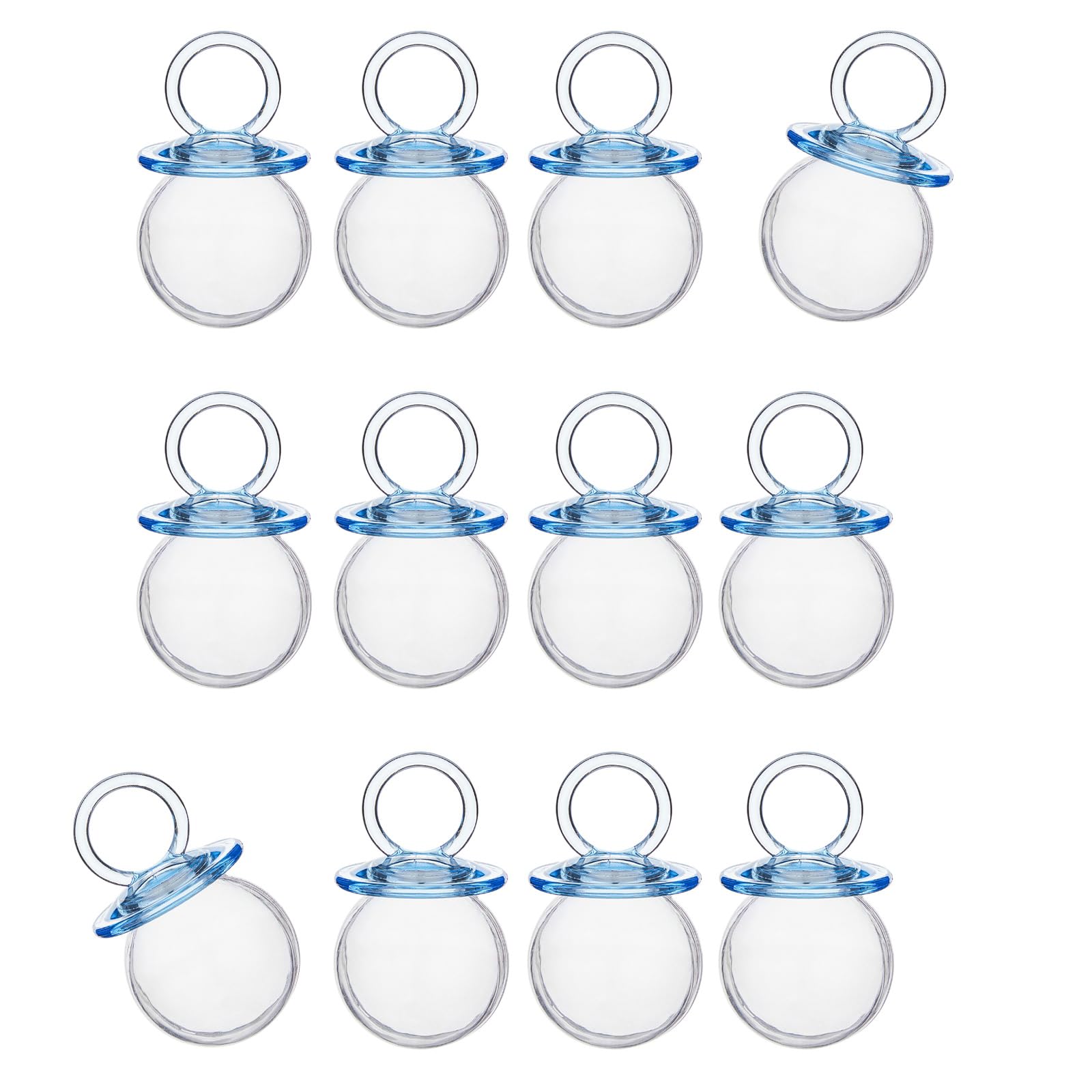 Buxuaaaa Girls Blue 12Pcs Shape Candy Containers Party Decoration Accessories For Babies Shower Charm And Christening Party Supplies Shape Charm Box