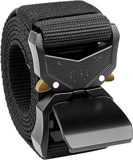 Tactical Belts for Men,IEKEODI 1.5" inch Nylon Web Work Belts for men heavy duty,with Heavy Duty Quick Release Buckle,Freely Adjustable Nylon Military Belt