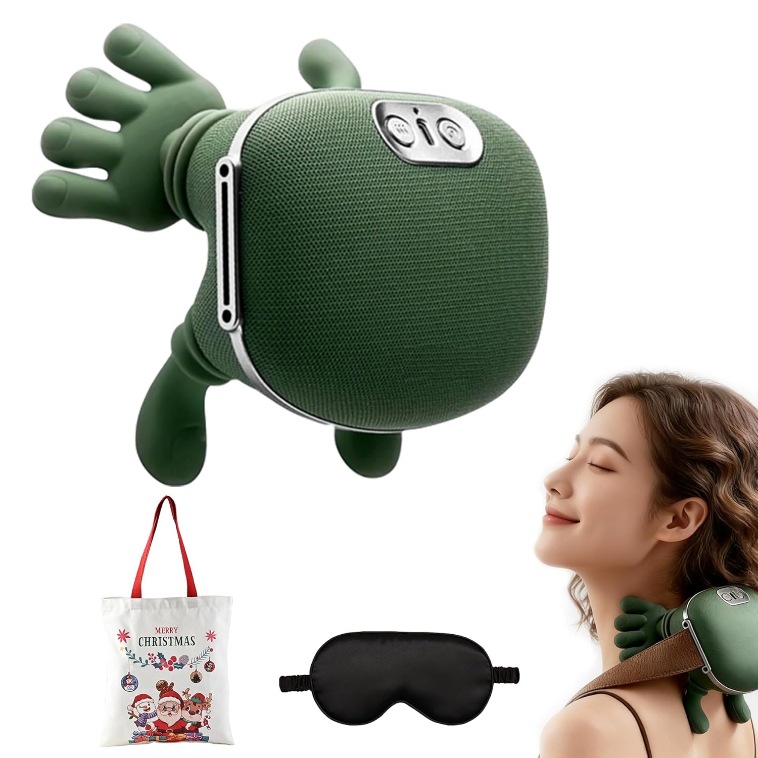 Neck Massager with Heat Neck and Back Massager - 4D Bionic Shiatsu Kneading Wireless Deep Tissue Massage for