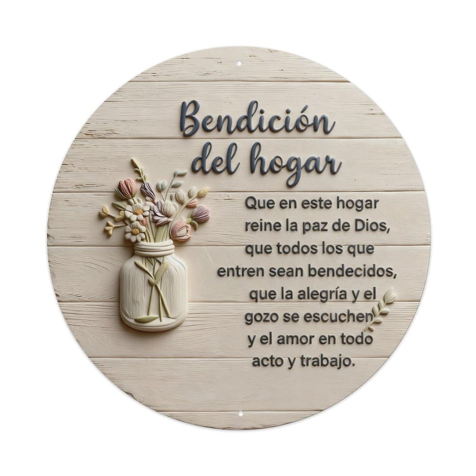 Zlatcbu Vintage Floral Jar Wooden Background Text Design Metal Tin Sign Retro Wall Art Poster, Decor For Home Living Room Bar Cafe Garage, 8X8 Inch