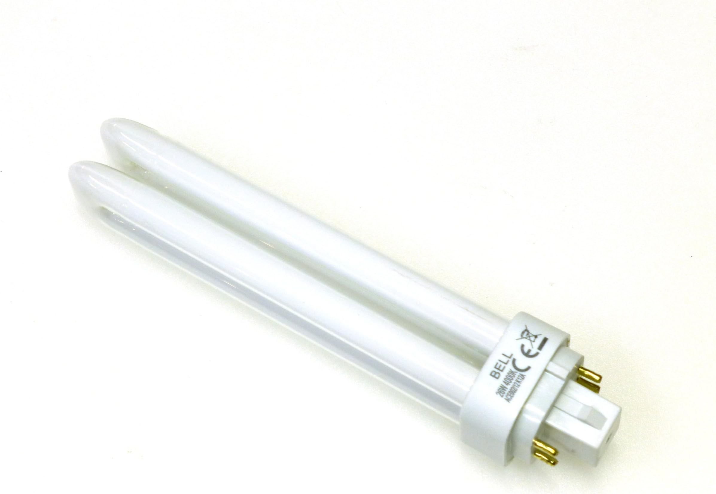 4x 26 watt 4 pin Energy Saving CFL Lamp 26W Cool White 840 G24q-3 Double turn BELL 1800 Lumen