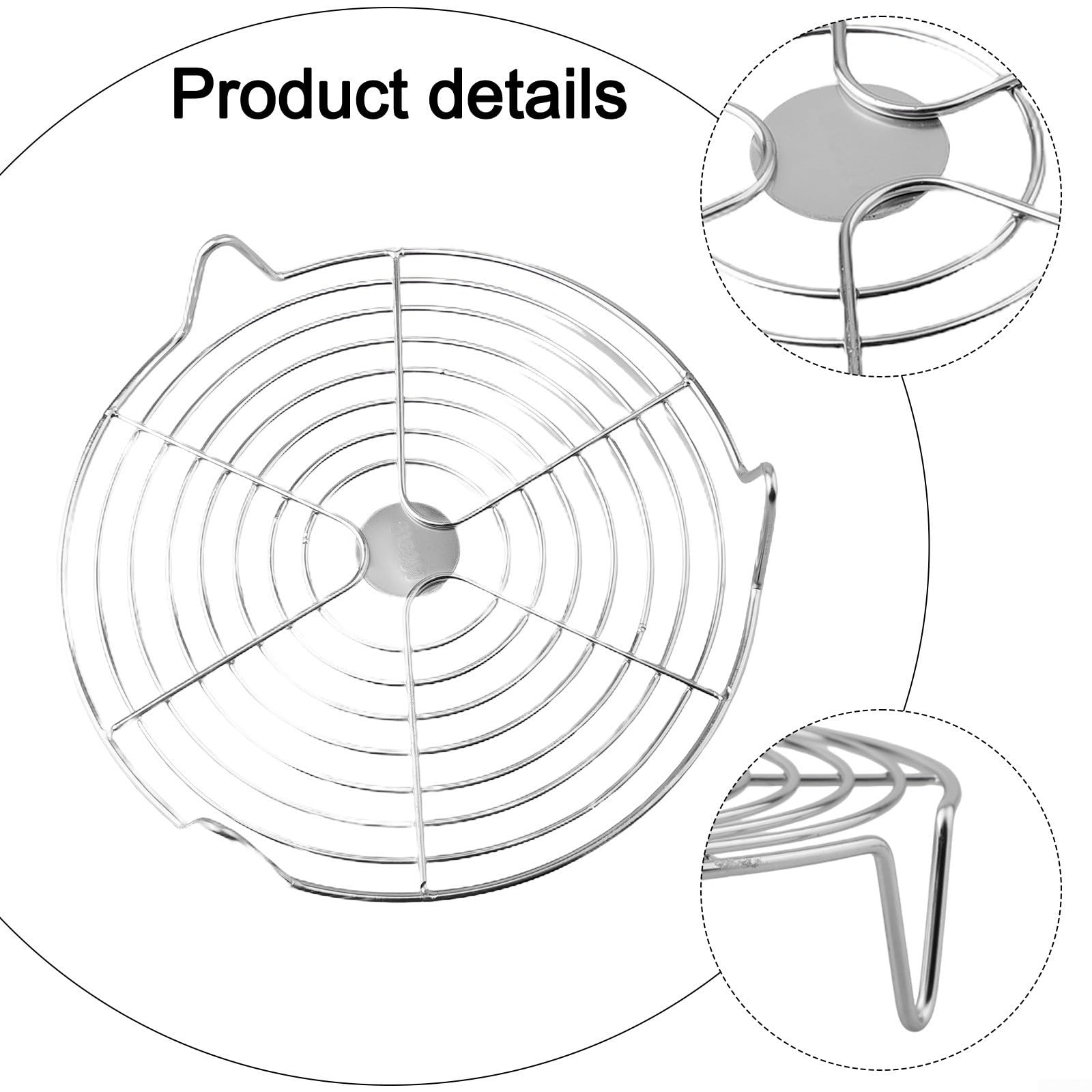 Soporte de acero inoxidable para cocinar al vapor, bandeja multiusos 20 cm para olla a presión