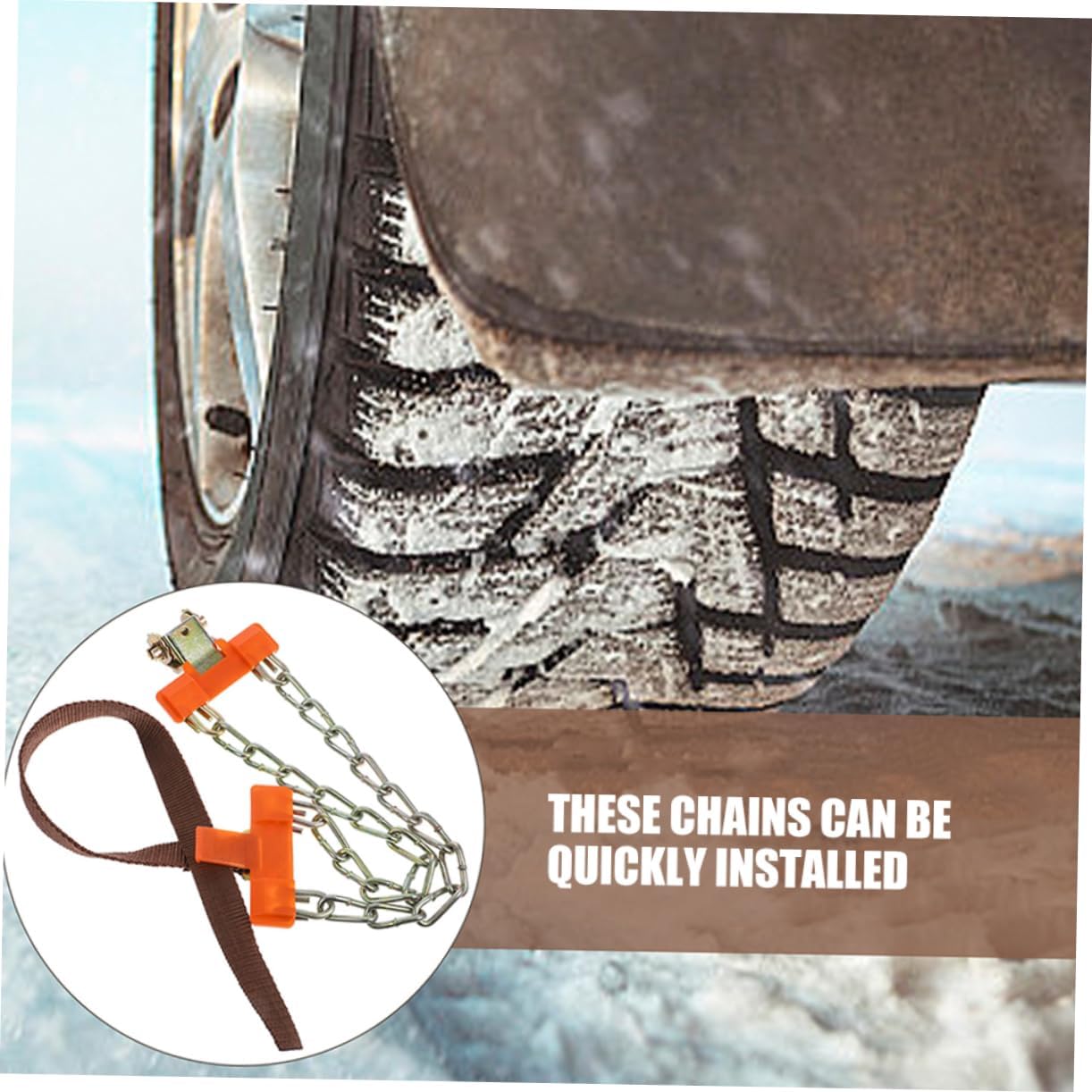 Winter Car Accessories Skid Chains for Car Tires Small Suvs Compact Robust Iron Emergency Snow Chain Set