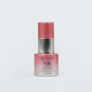 Fingertips Silk Cat Eye Gel Nail Polish Shade 08-Rose Ember | Magnetic Cat Eye Nail Gel Polish | Long Lasting UV LED Soak ...