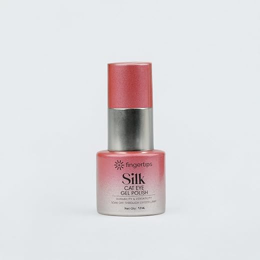 Fingertips Silk Cat Eye Gel Nail Polish Shade 08-Rose Ember | Magnetic Cat Eye Nail Gel Polish | Long Lasting UV LED Soak ...