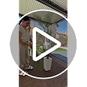 6FT Fake Palm Tree Faux Areca Palm Plants with Full Lifelike Palm Leaves Realistic Trunks Fake Tropical Palm Tree for Indoor Home Office Outdoor Yard Décor with Tall Trapezoidal Prism White Pot 2 PCS