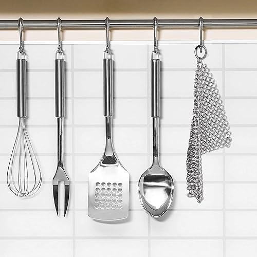 Miniatura 5 de Krisp - Limpiador para utensilios de cocina anodizados de hierro fundido, acero inoxidable, raspador de utensilios de cocina, hornos holandeses,