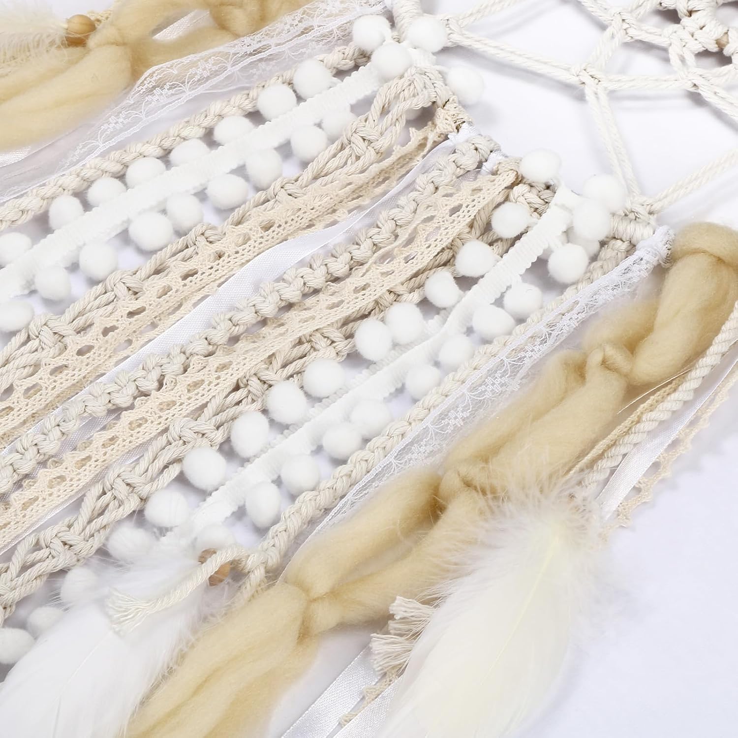 Dream Catcher Handmade Traditional Feather Dreamcatcher with Woven Tassels