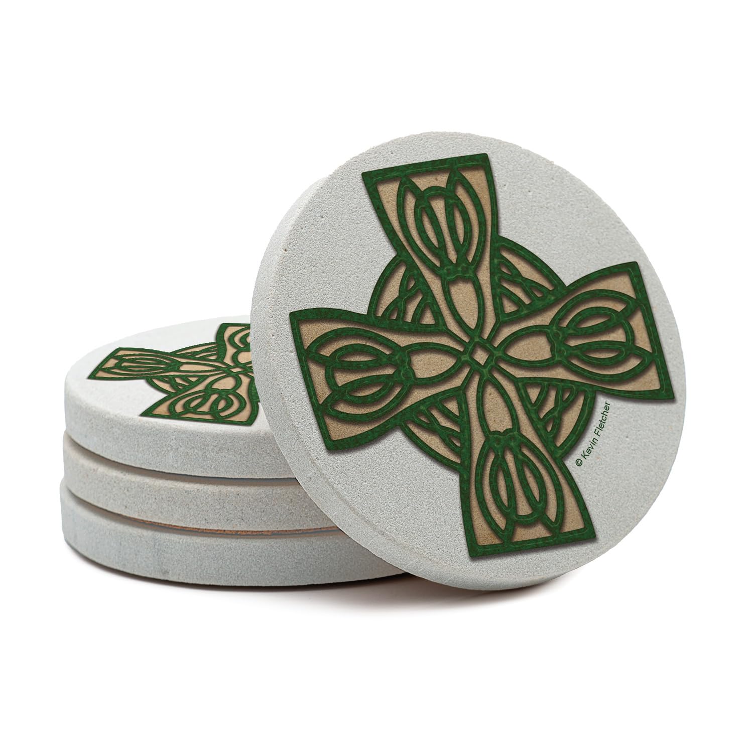 Thirstystone Drink Coaster Set, Celtic Cross