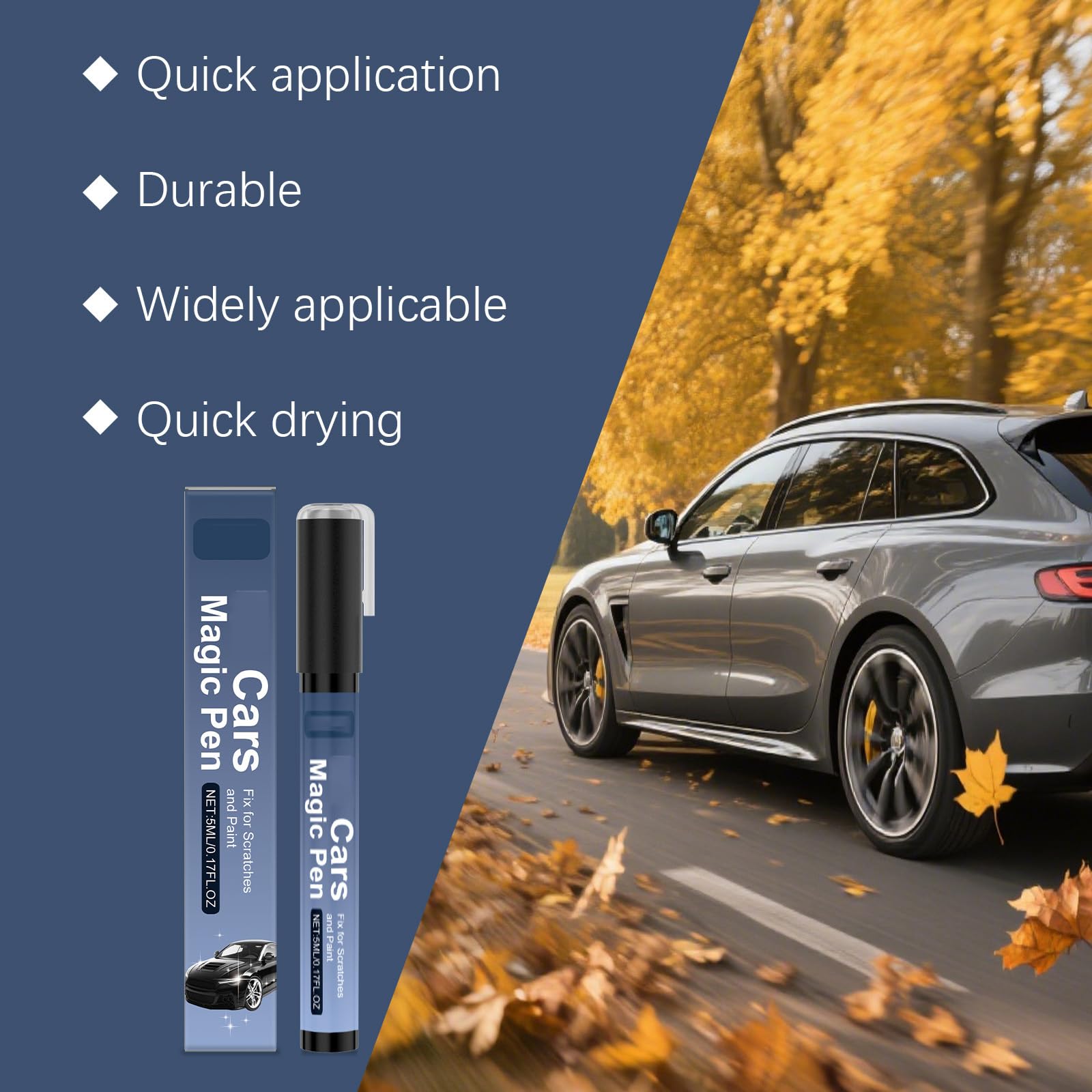 Magic Car Scratch Remover Pen Any Color, Magic Car Scratch Pen, 2026 New Magic Cars Scratch Removal Pens, Weatherproof Touch up Paint Pens, Quick and Easy Fix Auto Repair (2 Set) - 5