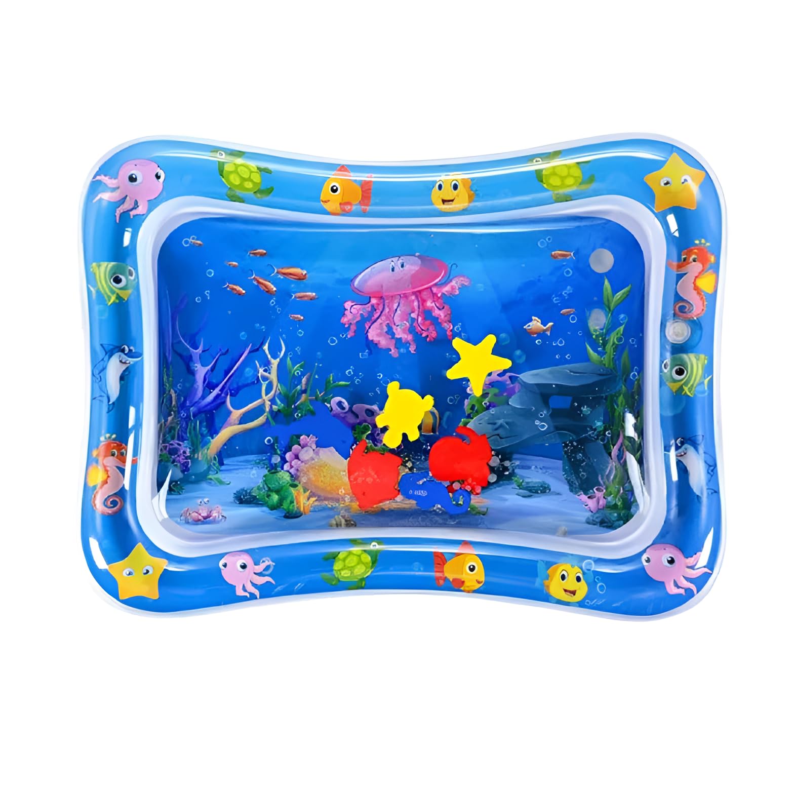 Generic Baby Kids Water Play Mat Toys | Inflatable Tummy Time Leakproof Water Play Mat | Fun Activity Play Center Indoor and Outdoor Water Mat for Baby Infants & Toddlers for Home and Kitchen-picture-11