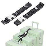 Vividwise Luggage Straps, Stretchable Luggage Connector Straps for Suitcases, Metal Buckle Add A Bag Adjustable Attachment Accessories Belts