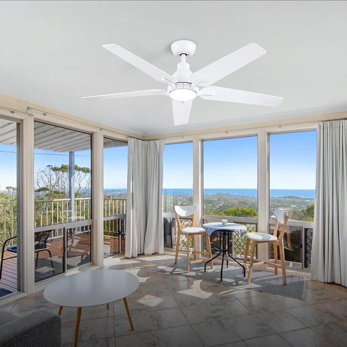 Ventilador de Techo 52 Pulgadas con Luz LED Dimmable 6 Veloc miniatura 9