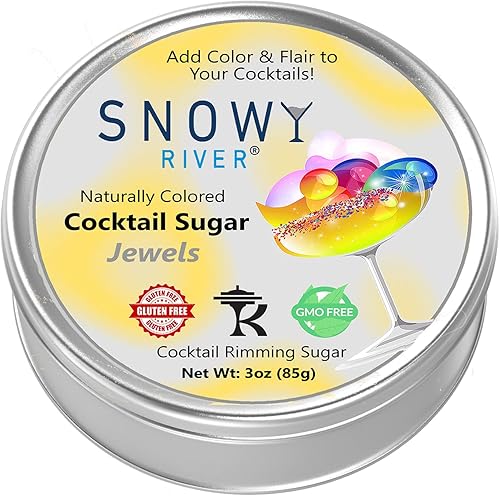 Miniatura 10 de Snowy River Mezclas de rimmer de azúcar de cóctel, azúcar de color natural para margaritas y cócteles, rimmer de vidrio, azúcar de lijado (Boz)