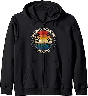 Puerto Morelos Souvenir - Mexico Reminder Zip Hoodie