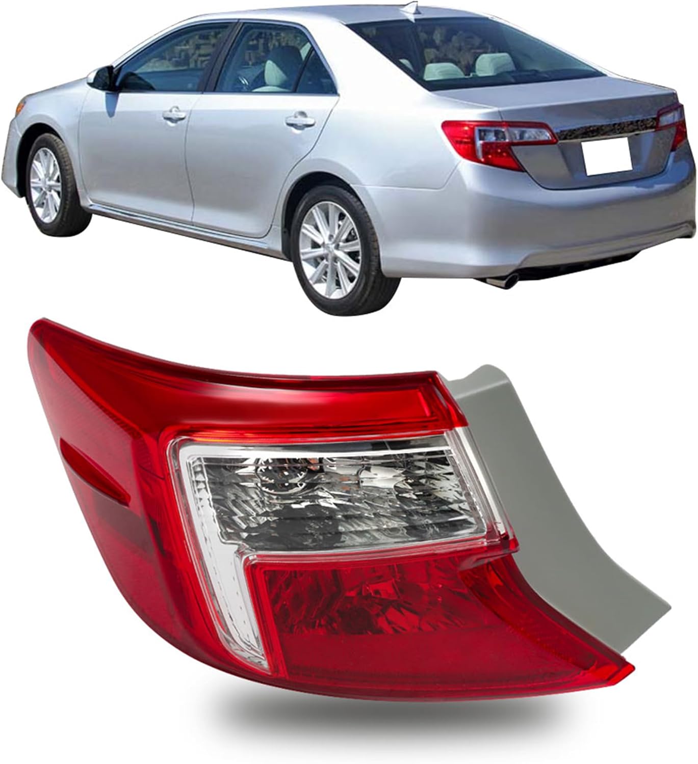 Driver Side Tail Light Assembly Replacement for Camry 2012 2013 2014 Left Side Tail Light Replacement for 8156006470 TO2804114