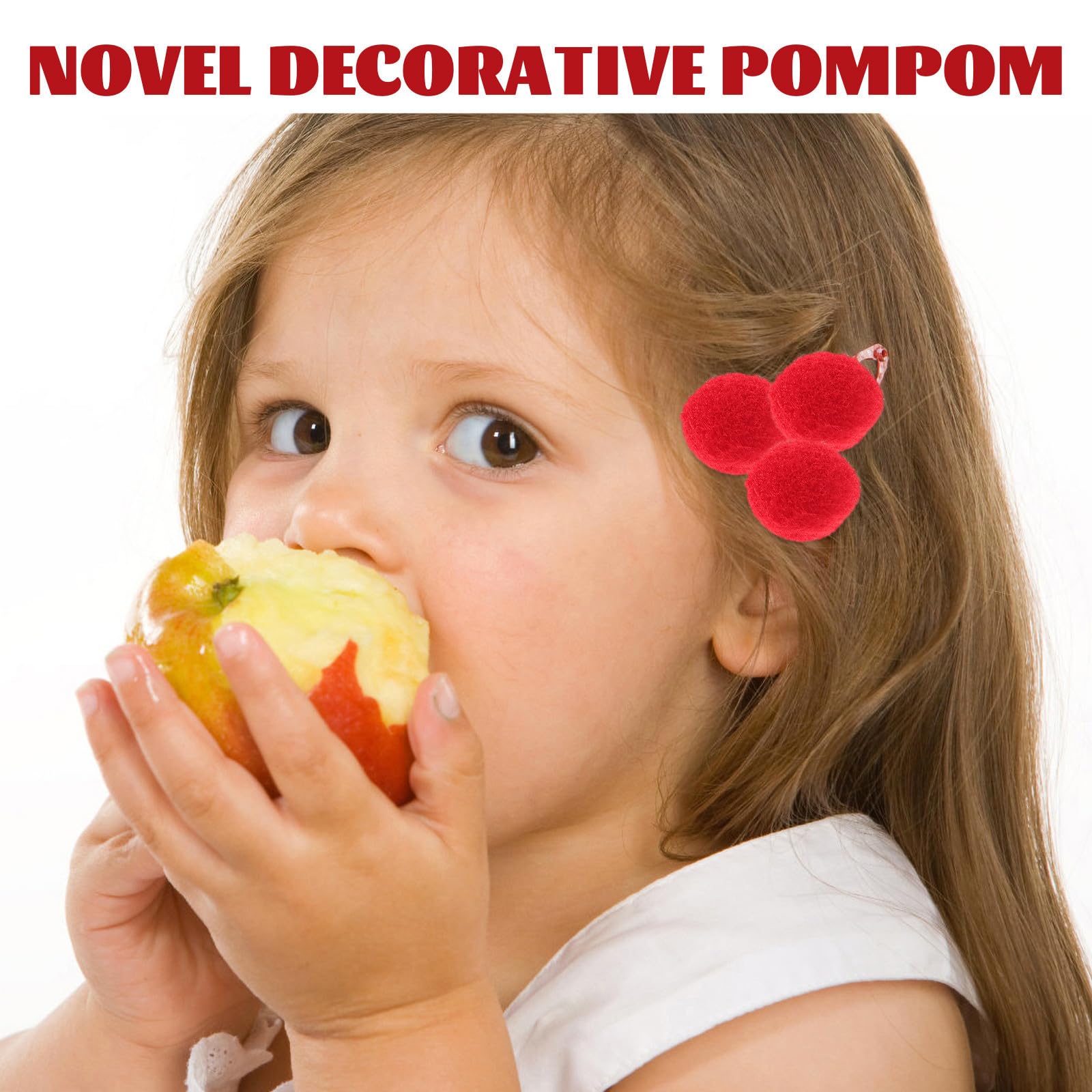 WRITWAA 500 Stück Rote Kleiner Pompons aus Polyester 10-30mm für Kreative Bastelprojekte und Schulaktivitäten Flauschige Weiche Bälle zur Dekoration und Selbstgemacht Handarbeit