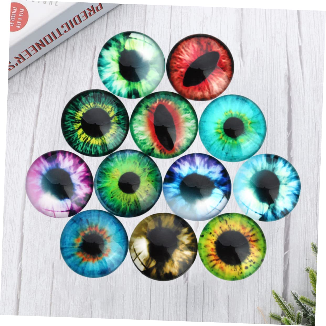 jojofuny 100 Piezas Dyy Pegatina Ojos Dyy Accesorios De Juguetes DIY Manualidades Globos Oculares Ojos De Dragon Dyy Ojos De Animales Falsos Ojos Falsos Dyy Muñeca Ojos Vidrio