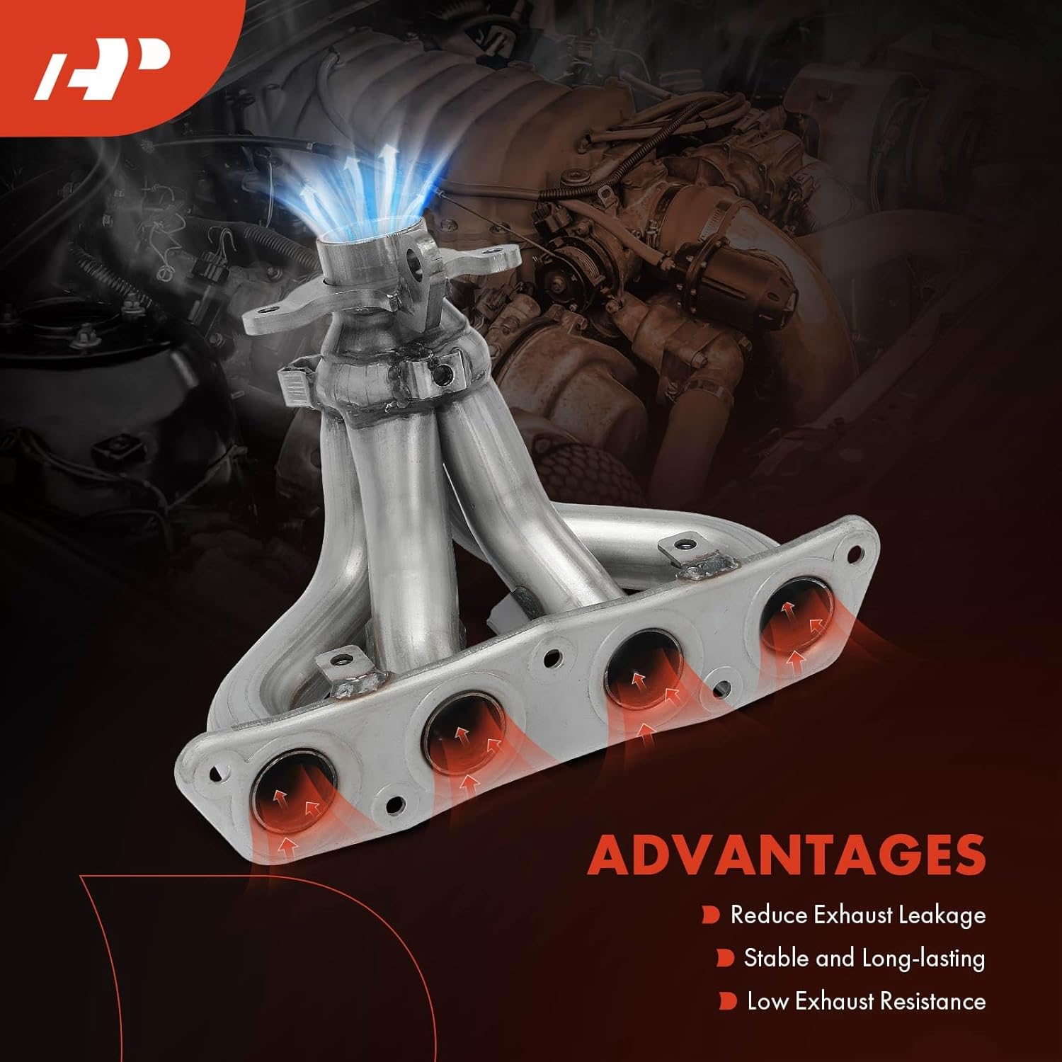 A-Premium [DOHC 4Cyl 1.8L] Engine Exhaust Manifold Kit Compatible with Toyota Corolla 1998-2001 & Chevrolet Prizm 1998-2002, with Gasket & Bolts & Springs