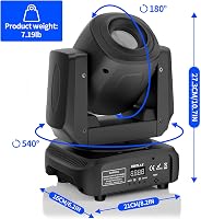 UKing 100W LED Moving Head Reflektor DMX 512 RGBW Prizma Fényeffekt 8 Szín 8 Gobo DJ Disco Színpadi Világítás 5