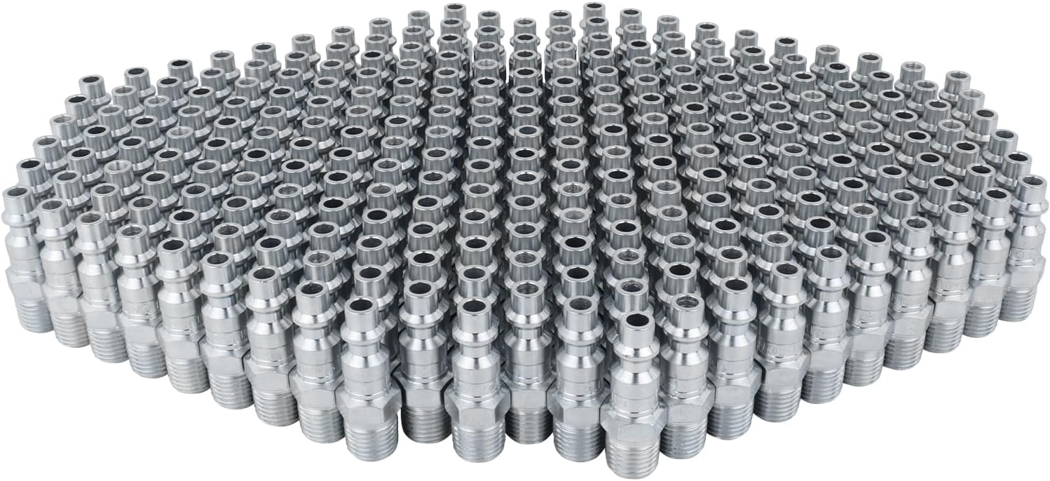 Milton Industrial Air Plug, M-STYLE, 1/4" MNPT, Air Compressor Fitting, Air Hose Quick Connect Fitting, 727BK (Pack of 250)