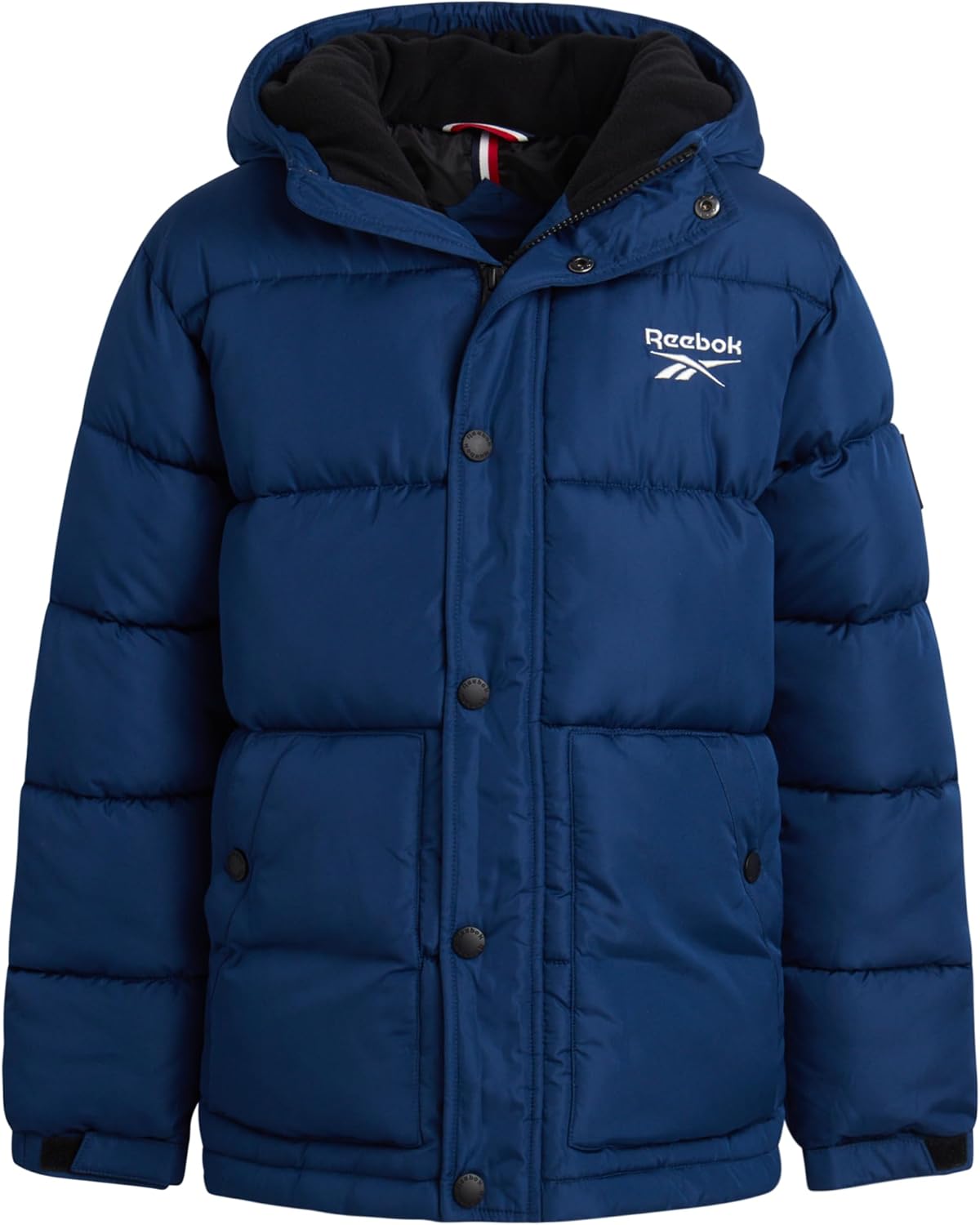 Reebok Boys Puffer Jacket - Heavyweight Wind & Water Resistant Hooded Boys Winter Jacket - Cozy Insulated Puffer Winter Coat