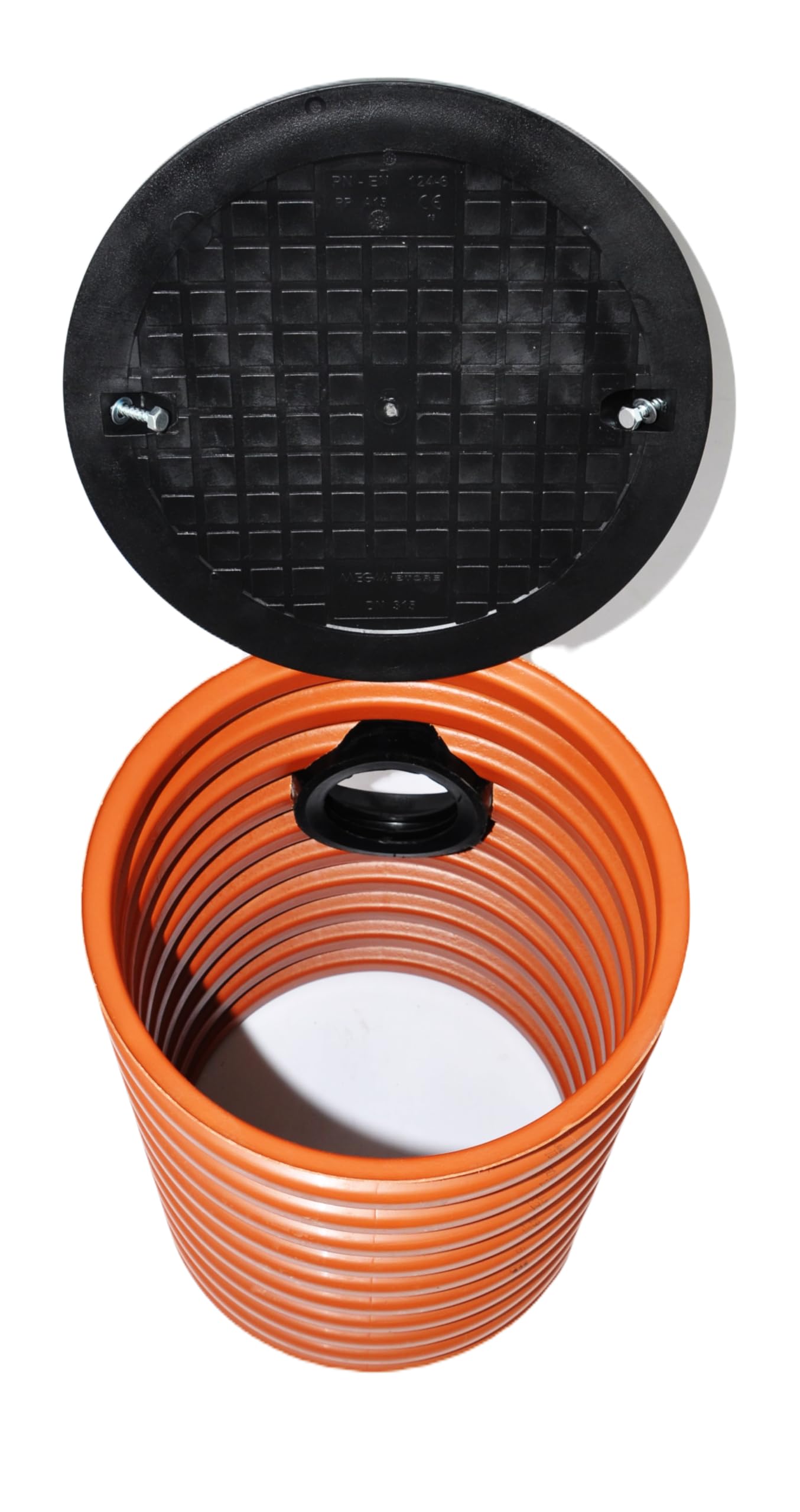 Drainageschacht DN315 0,5m/1m mit Anschluss 1xDN110/1xDN160 Deckel Sickerschacht KG Schacht Kontrollschacht KG Rohr Drainage Dachrinne Mit Boden/Ohne Boden (0,5m Rohr 1x Manschette 110 ohne Boden)