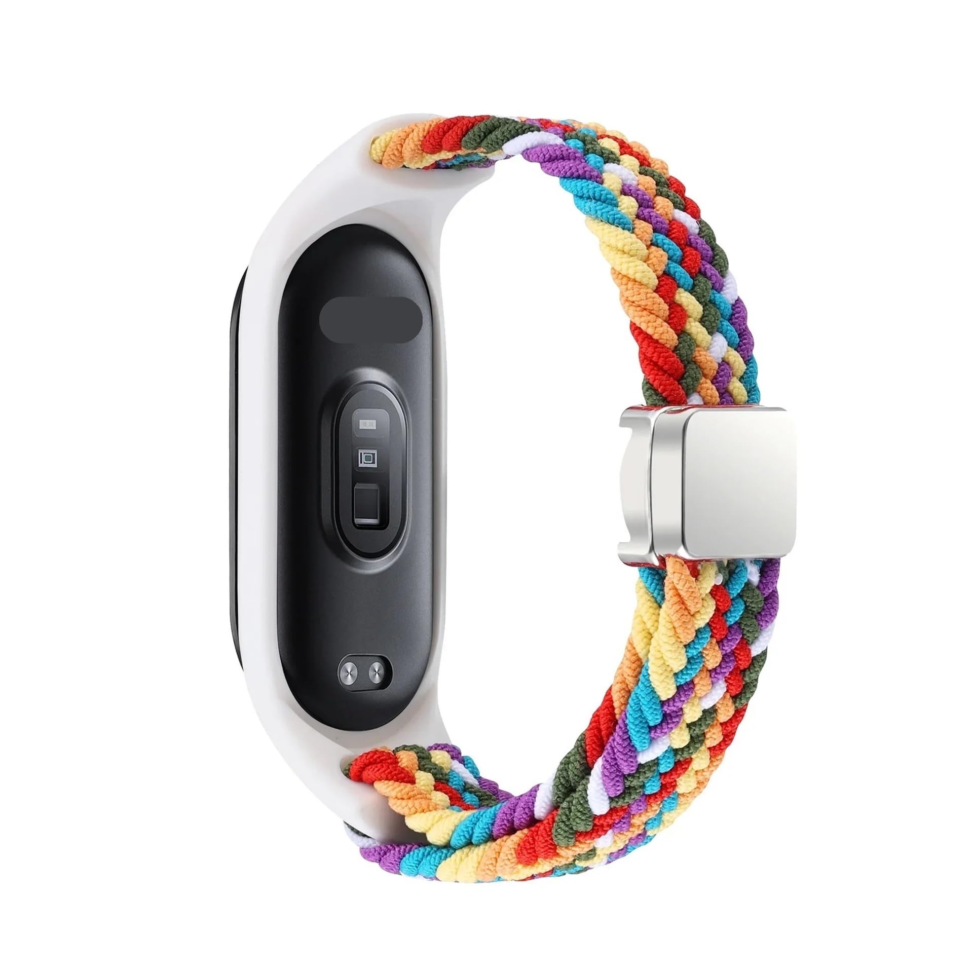 JDIME Cingcio intrecciato per Xiaomi Mi Band 8 Elastic Nylon Solo Loop Watch Bracciale con fibbia magnetica a fascia magnetica per miband 8 NFC Watchbands