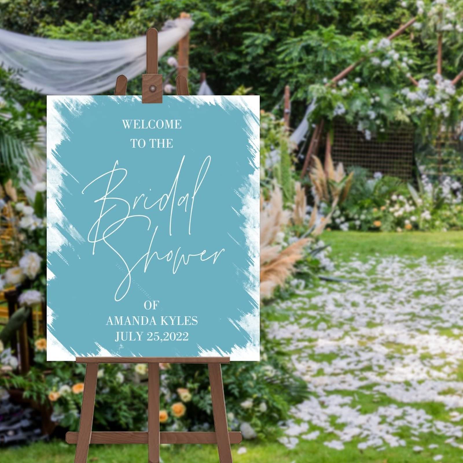 Panneau Bridal Shower personnalisable 40x50 cm pour entrée de mariage et fiançailles