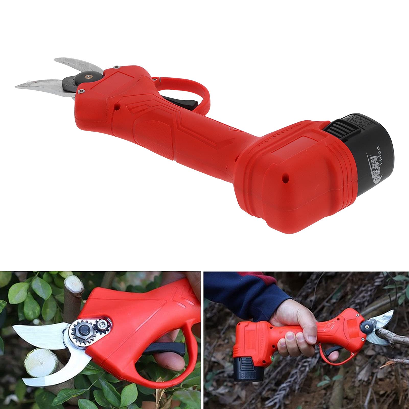 Cesoie da potatura a batteria al litio senza fili per la manutenzione di frutteti e giardini - con lama in acciaio al carbonio SK5 - Potatore elettrico ricaricabile per rami di