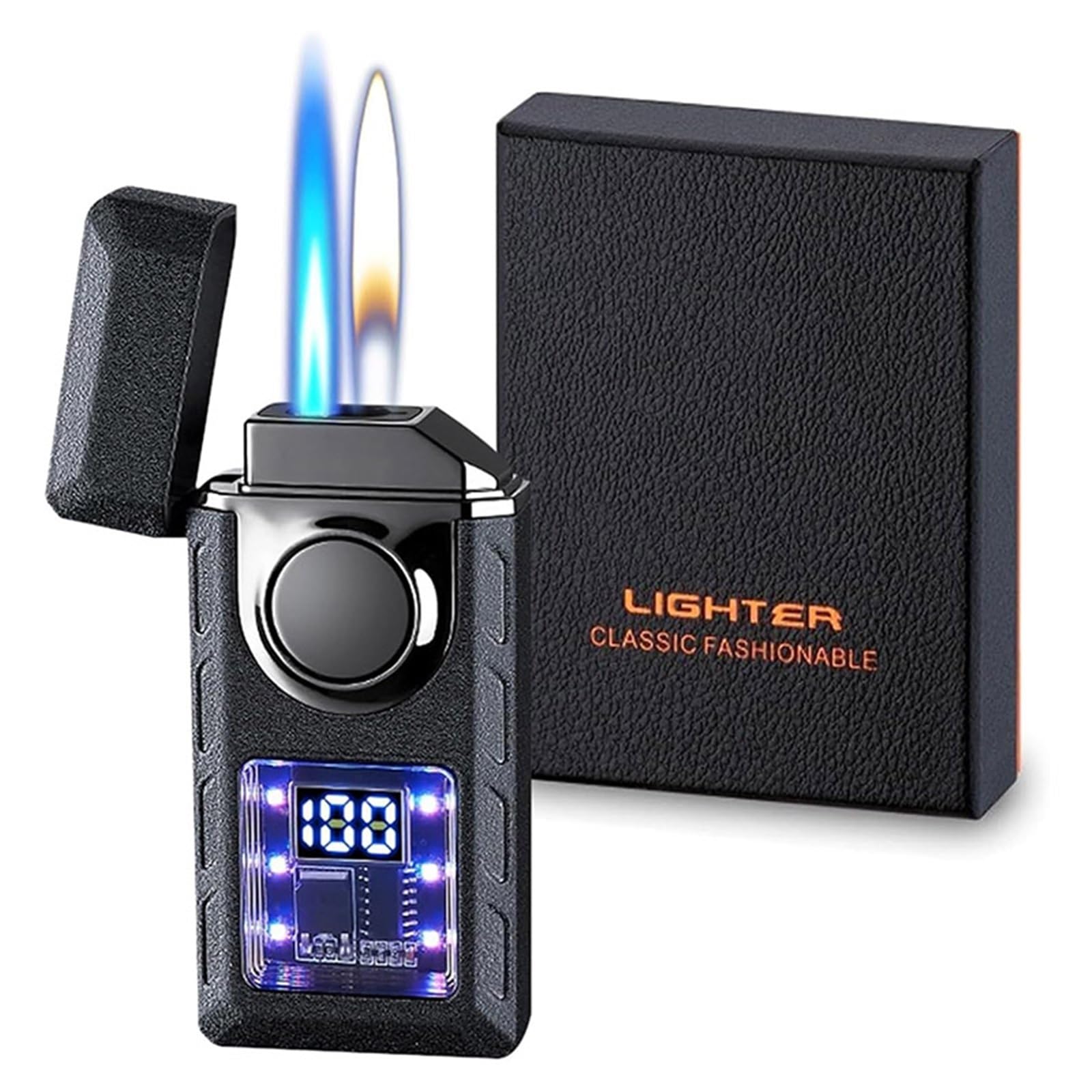 Encendedor de gas butano inteligente, el regalo perfecto con control de voz y pantalla LED
