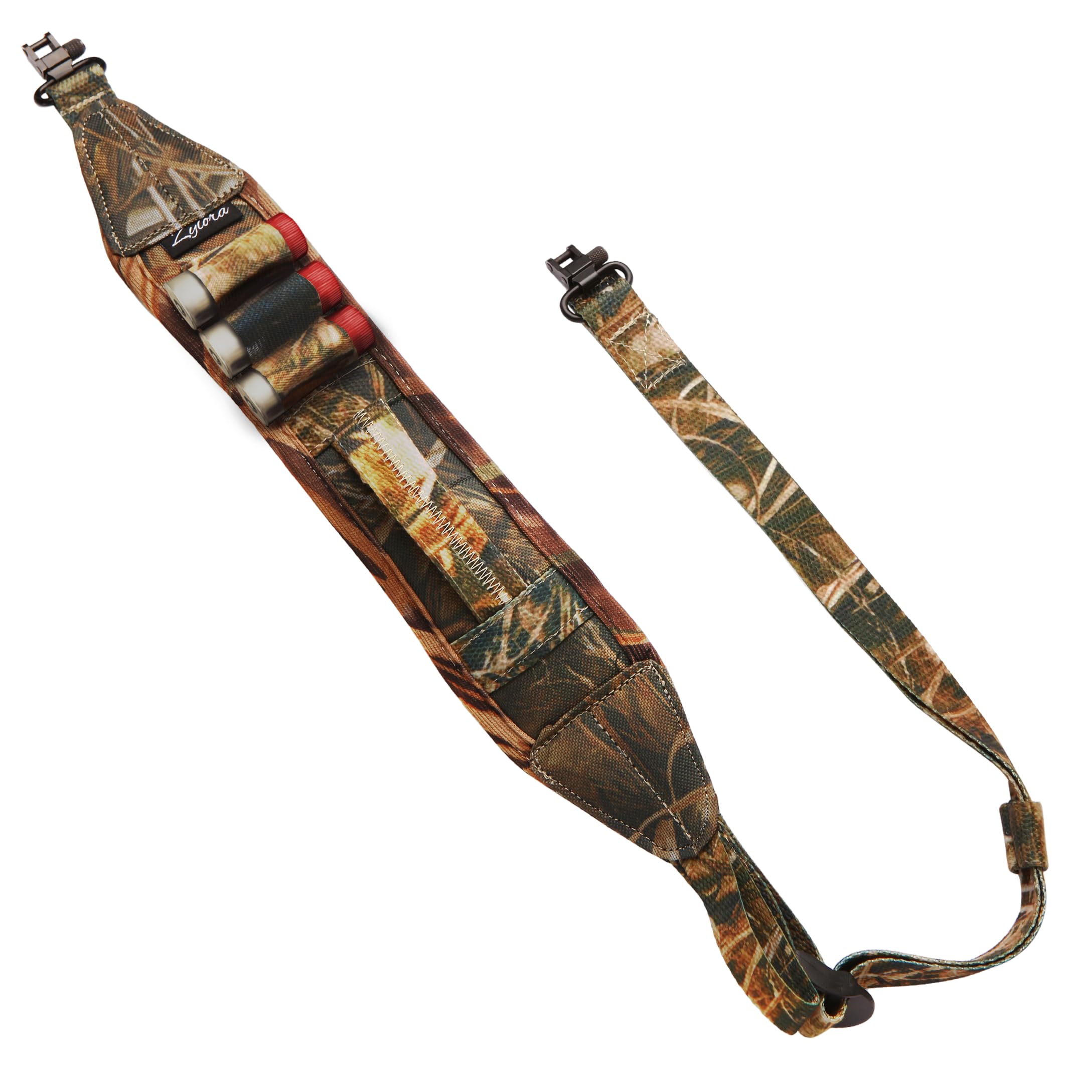 Zylora Shotgun Sling with Metal Swivels – Adjustable Neoprene Padded Gun Strap for 12ga 20ga Shotguns, Non-Slip Shotgun Sling for Hunting, Tactical, Outdoor, Field Gear Accessories